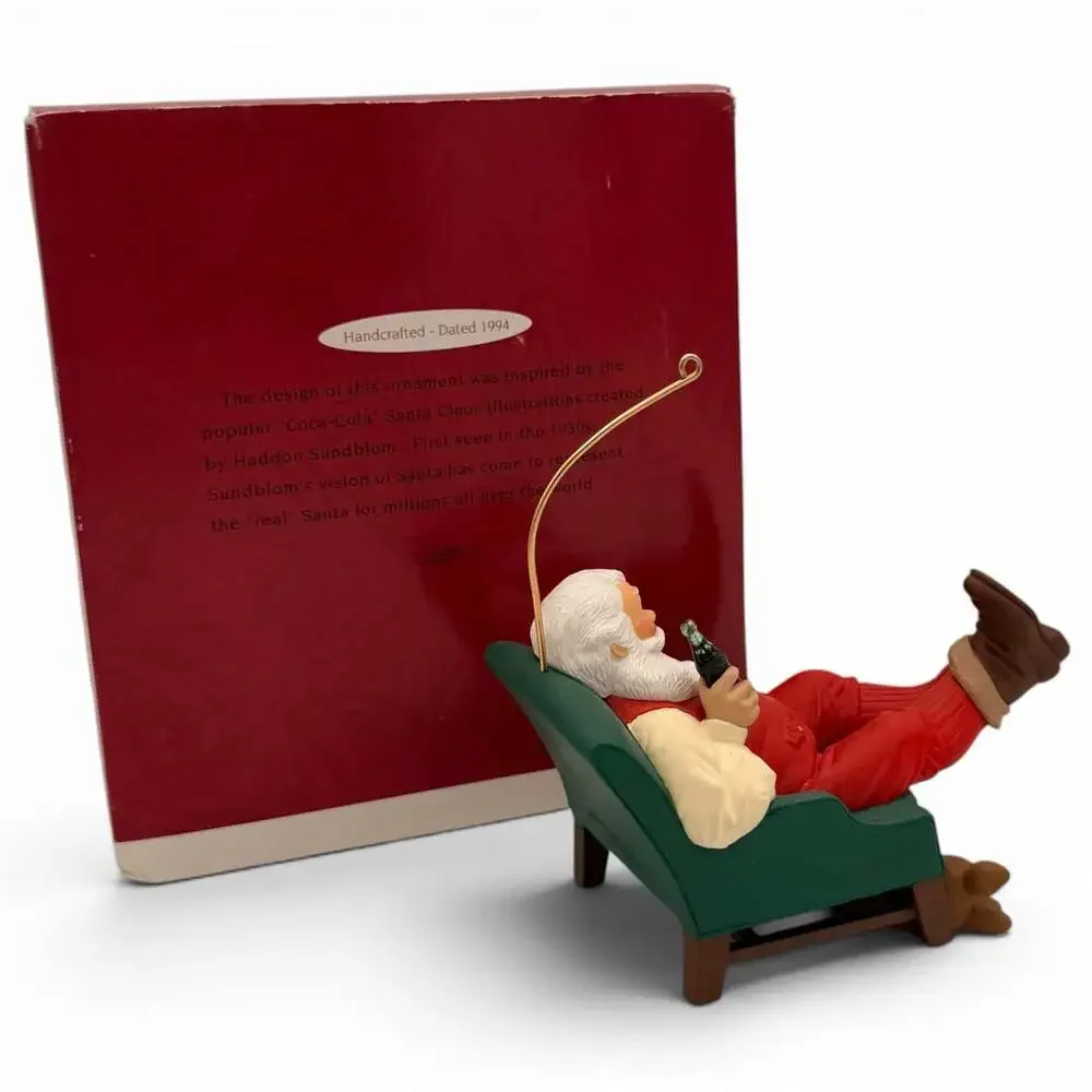 1994 Hallmark Keepsake Ornament Relaxing Moment Coca-Cola Santa